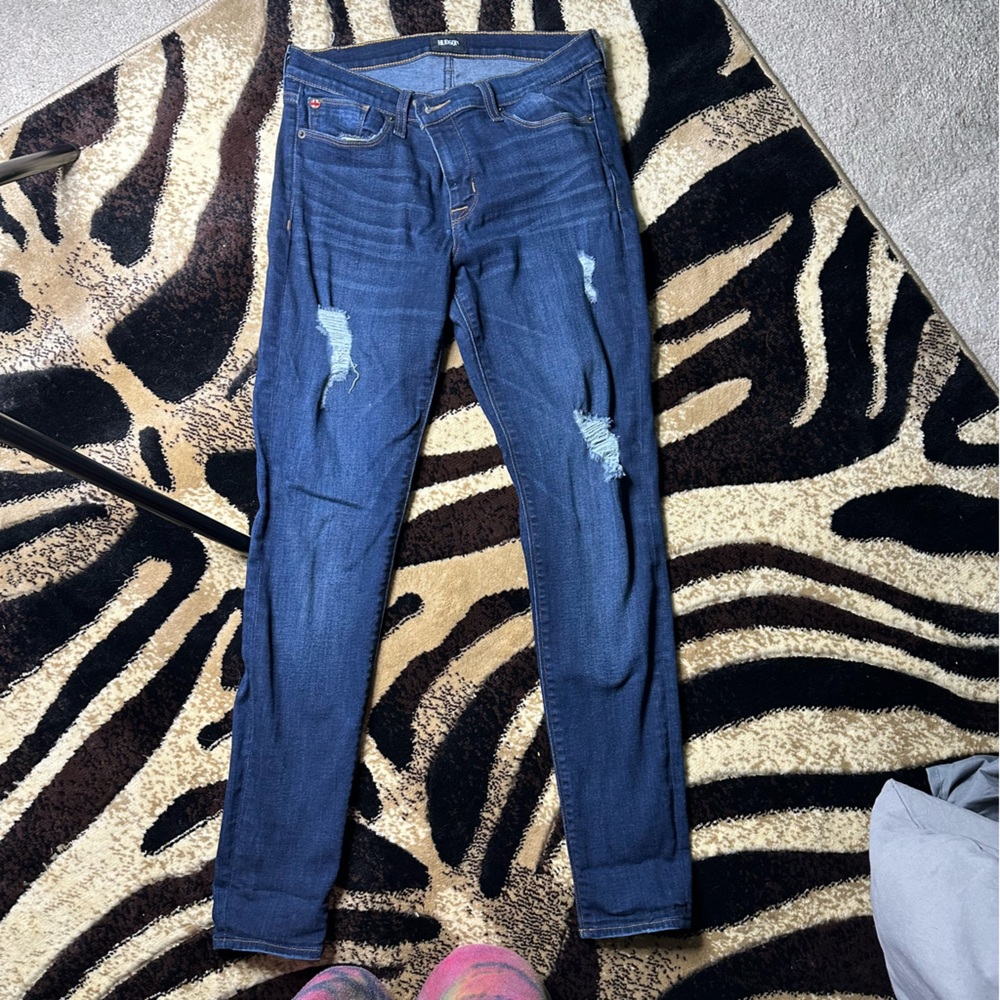 LNWT Hudson Jeans Krista Super Skinny Holey Jeans Size 29